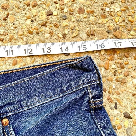 Levi's 501 Button Fly High Rise Cut Off Jean Shorts Size W 29 - Picture 4 of 9